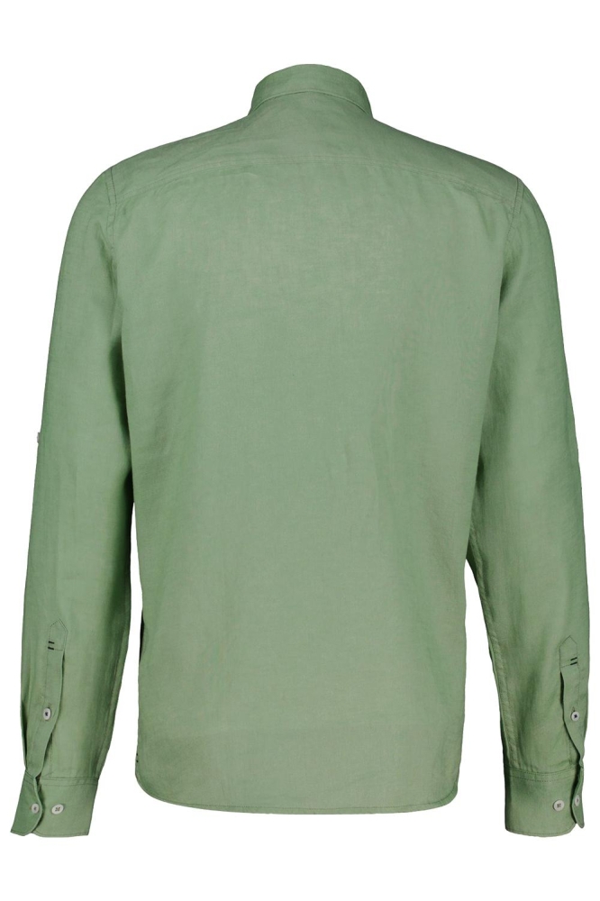 OVERHEMD VAN LINNEN EN KATOEN MIX 2541111 612 SAGE GREEN